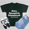 Star Spangled Hammered Sarcastic Humor Graphic Novelty Funny T Shirt