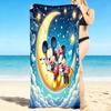 1Pc Mickey Minnie Moonlit Adventure Beach Towel, Quick Dry, Multi-Use for Beach Pool Gym Yoga Home Travel, Christmas, Halloween, Xmas Gift M928428