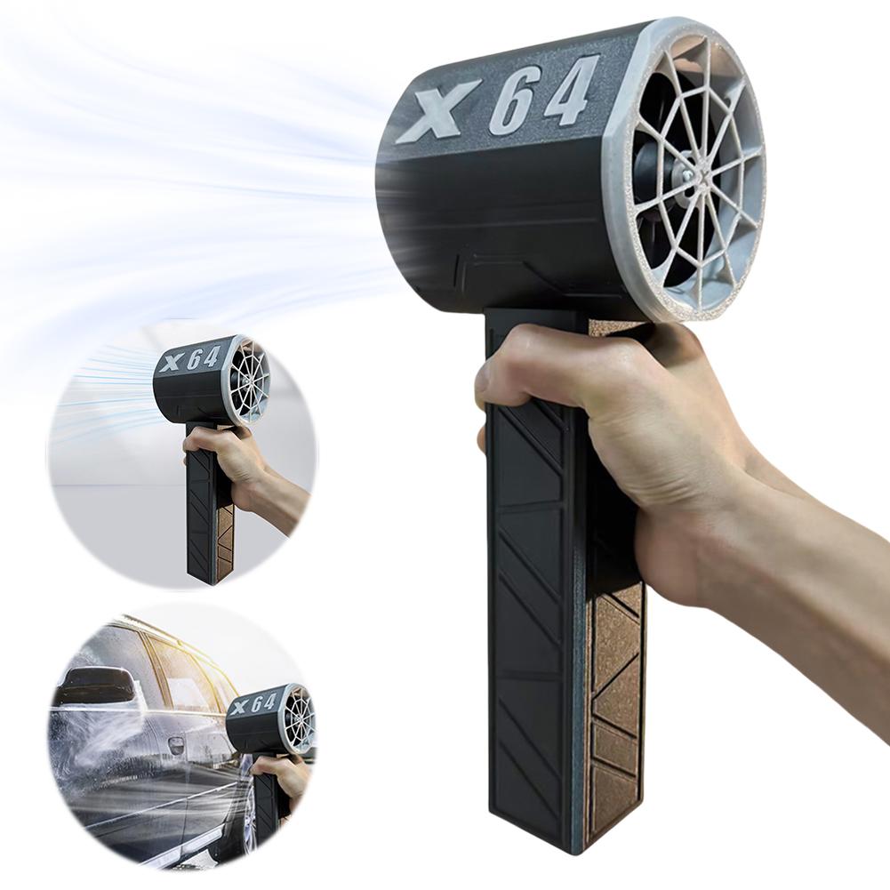 Air Blower Fan 64mm Brushless Motor 1400g Thrust Duct Turbo Jet Fan 8000mAh Handheld Turbo Jet Fan 12 Blade for Home Outdoor Car