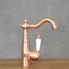 Rose gold free-standing washbasin tap COPPER 2 HIGH