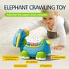 Colorful Light Up Crawling Elephant Timer Function Baby Crawling Toys  Baby Development