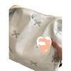 Korean Bow Embroidery Canvas Bag for Women - 2025 Large Capacity, New Style