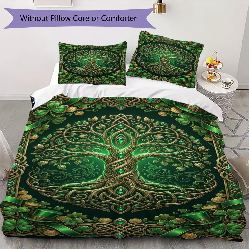 Tree of Life Pattern Bedding uilt Set uilt Cover Pillowcase Home Decoration Birthday Gift (1 * duvet cover + 2 * pillowcase  without core)144