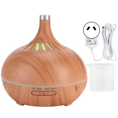 400ml Aroma Diffuser WIFI Control Wood Grain Aromatherapy Humidifier Colorful Night Light