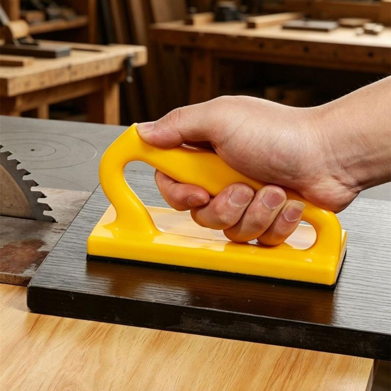 Push Block Handle for Woodworking Feed Tasks ABS Molded Grip with Flat Base Contact for Board Control in Shop Use