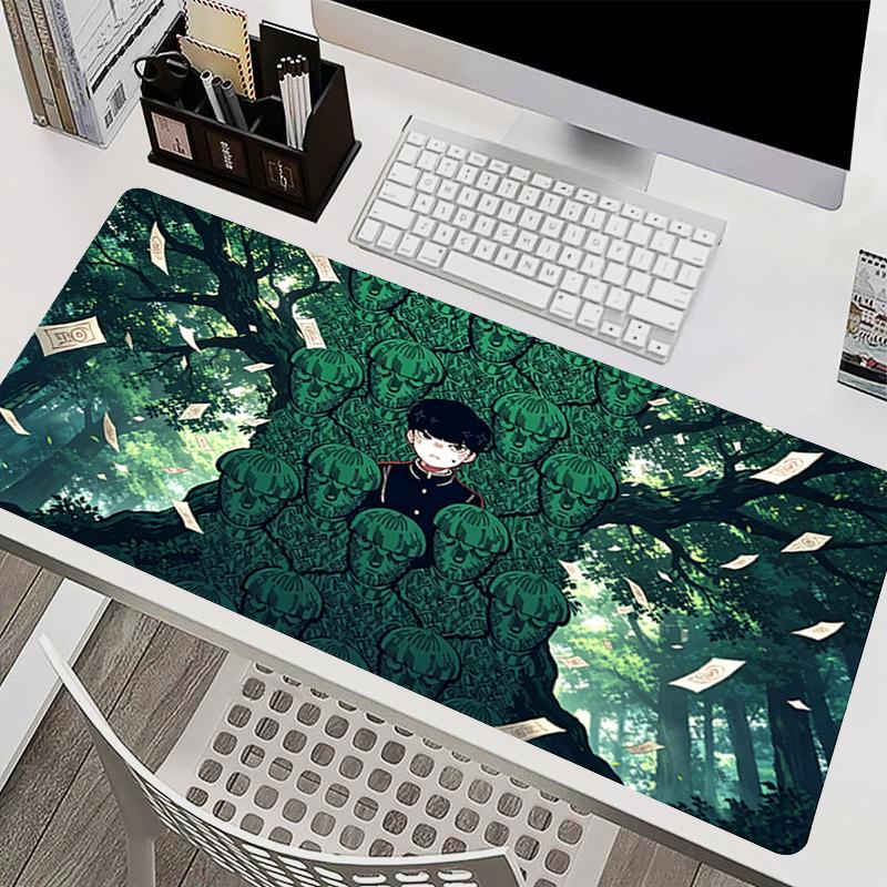 Gaming Mouse Pad Mob Psycho 100 Colorful Anime Desk Mat Lock Edge Computer Accessories Cool Keyboard Pad Gamer Nonslip Mousepad