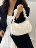 Nylon Floral Canvas Bag For Women With Bow Detail Perfect For Daily Casual Use