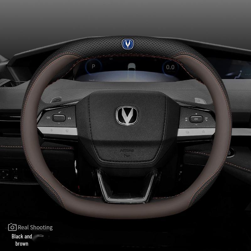 Changan Univ CS55 Plus/Yidav Unik Ultra-Thin Genuine Leather Steering Wheel Cover
