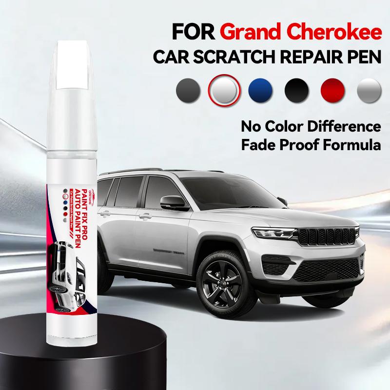 For Jeep Grand Cherokee 1992-2025 ZJ WJ WK WK2 WL Paint Repair Pen Touch Up Scratch Remover DIY Auto Accessories Black White Red