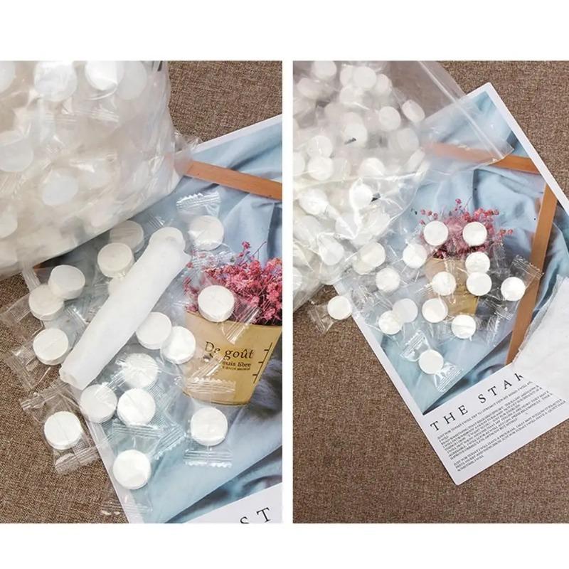 100 Stück tragbares komprimiertes Handtuch, Einweg-Gesichtsreinigung, weiches komprimiertes Handtuch, Vlies-Make-up-Tücher