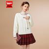 IEF Korean Style Sweet Versatile Round Neck Knit Top