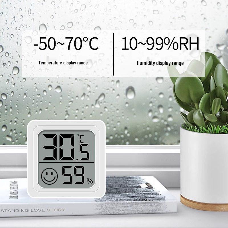 Wall-Mounted Household Indoor Thermometer & Hygrometer with Height Electronic Display for Nursery, Air, and Refrigerator Temperature Monitoring