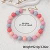 Candy Color Beaded Acrylic Round Bead Choker Necklace For Women Cute Handmade Jewelry