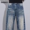 MARK FAIRWHALE Men's Loose Fit Retro Blue Jeans