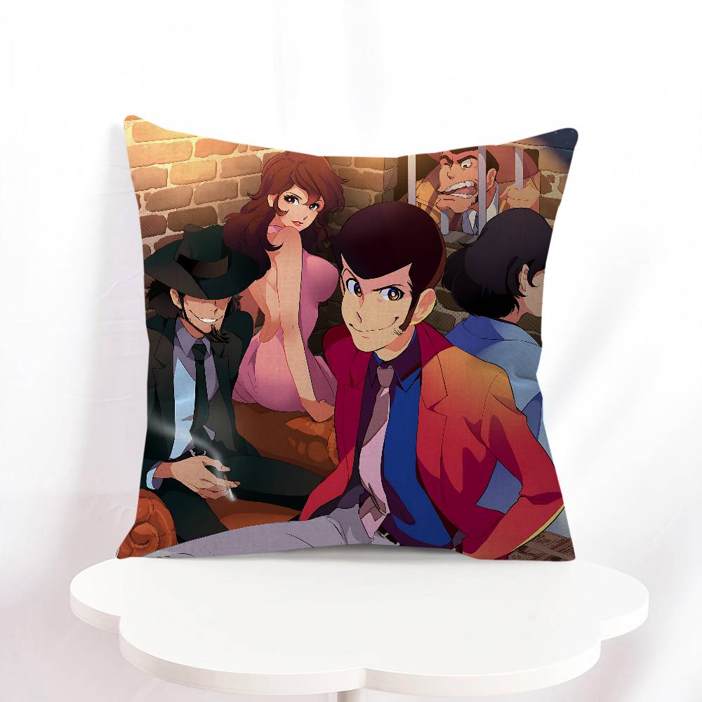 

L-Lupin The Third Cushion Cover Pillow Cover Decor Pillowcase Printed Cushion Case For Couch 16x16Inch