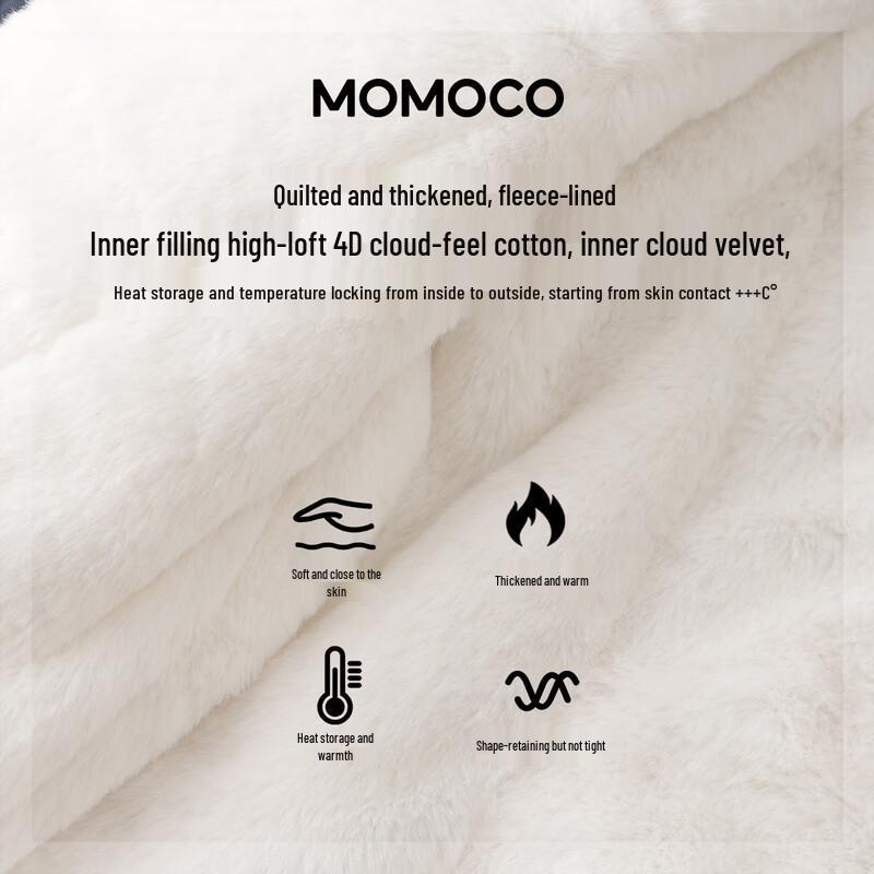 MOMOCO Boy's Winter Plush Lined Color-Block Jacket