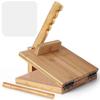 Tortillapers 10 Inch Roti Maker Met Deegroller Grote Bamboe Hout Tortilla Maker Met 50 Stuks Bakpapier