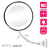 10X Magnifying Makeup Mirror LED Mirror Adjustable Flexible Gooseneck Locking Suction Cosmetic Mirror Magnification Mirrors,Vanity Mirror For Bedroom