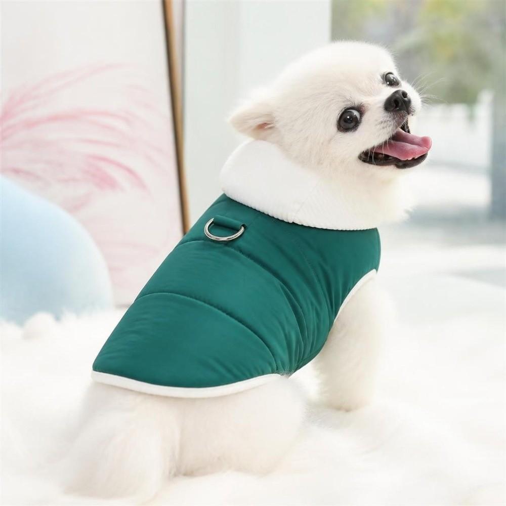 Plush Dog Hiking Jacket Winter Dog Vest Coat Cute Pet Clothes  for Small Medium Dog