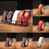 Elegant Leather Waist Belt Women Slim Design Simple Buckle Formal Use Casual