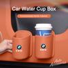 Car Door Water Cup Box Back Seat Drink Rack Storage Leather Accessories For M1 M3 M4 M5 M6 E90 X1 X2 X3 X4 X5 X6 X7 G30 G20