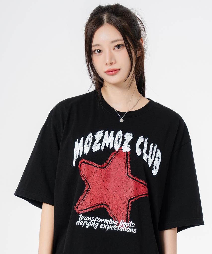 MOZMOZ [Set] Iconic Series Oversized Short Sleeve T-Shirt