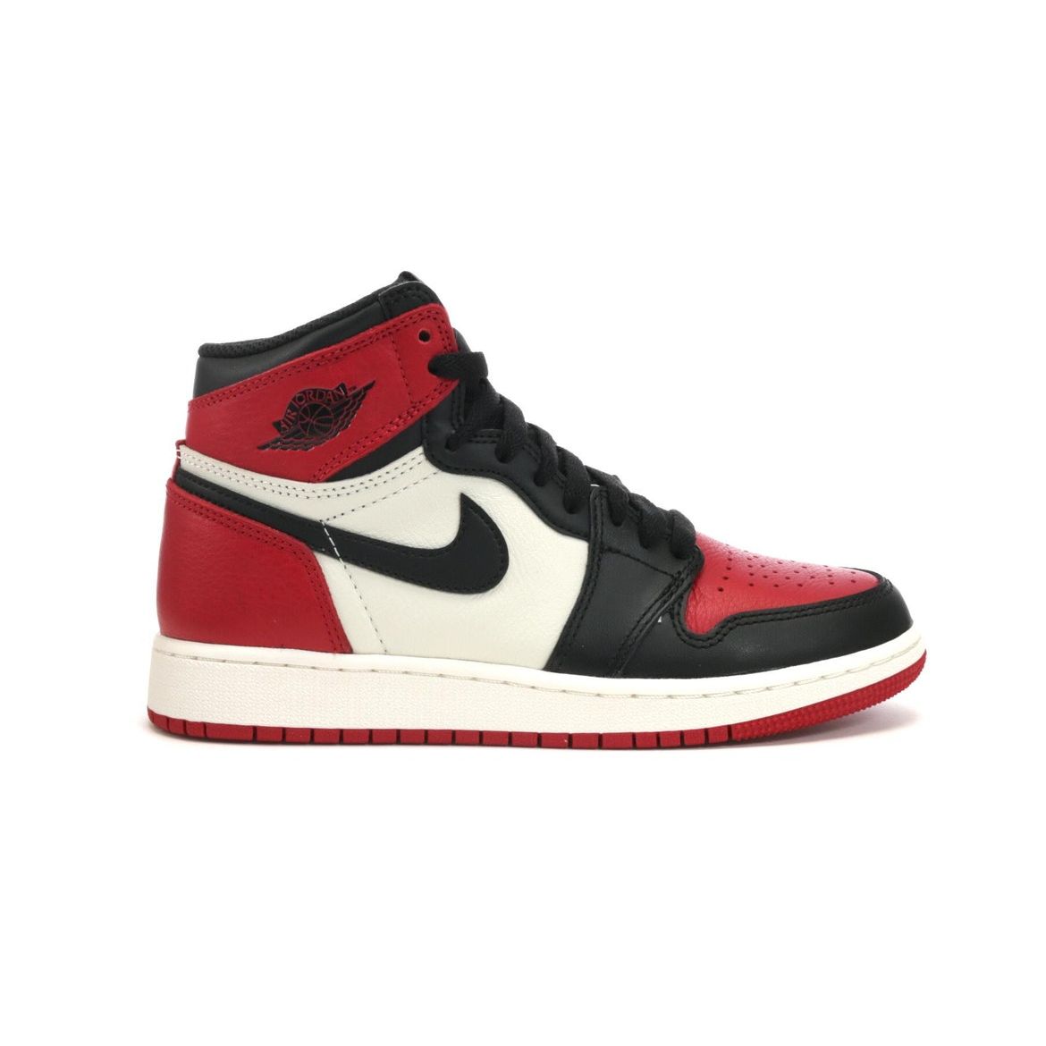 

Детские кроссовки Air Jordan 1 Retro High OG BG Bred Toe Gym-Red Summit-White 575441-610
