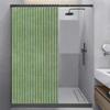 Magnetic No-Drill Waterproof Folding Shower Curtain Set for Bathroom Wet/Dry Separation