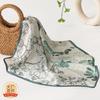 Silk Scarf Women 53x53cm Floral Print Pure Mulberry Square Shawl Elegant Lightweight Accessory