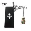 Indoor Outdoor Seasonal Decor Decorative Ghost Pendant, Iron Bracket Bookshelf Decor, Halloween And Entryway Hanger Christmas Wall for Home