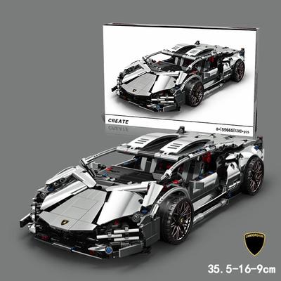 1280Pcs Lamborghinied Sports Car Building Blocks Bricks Toys Moc Model DIY Assemble Technical Speed Racing Vehicle for Kids Gift