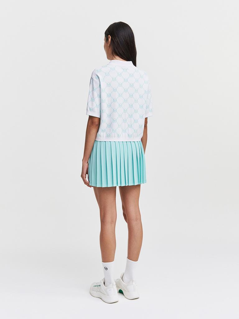 SERGIO TACCHINI W Daily Monogram Short Sleeve Polo Sweater