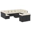 VidaXL Garden Lounge Set with Cushions 11 Pcs, Sofas with Adjustable Feet, Outdoor Furniture Set Patio Terrace, 3218598