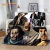 3D-Druck Johnny Depp Serie Weiche Plüschdecke, Flanelldecke Überwurfdecke für Wohnzimmer Schlafzimmer Bett Sofa Picknickabdeckung