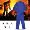 Wear Resisting Fireproof Welding Protective Clothing Suit Safety Welder Work Protection Blue(XL )
