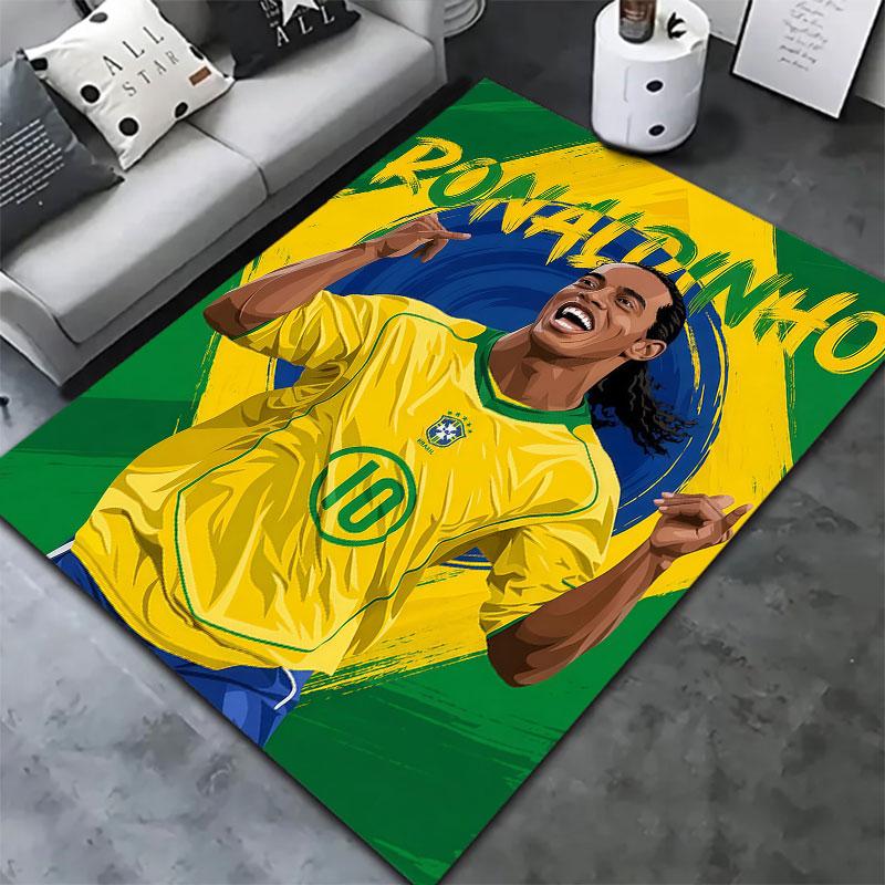 Ronaldinho Teppich für Wohnzimmer Schlafzimmer Zuhause Sofadekoration, Kinder Spiel rutschfeste Bodenmatte