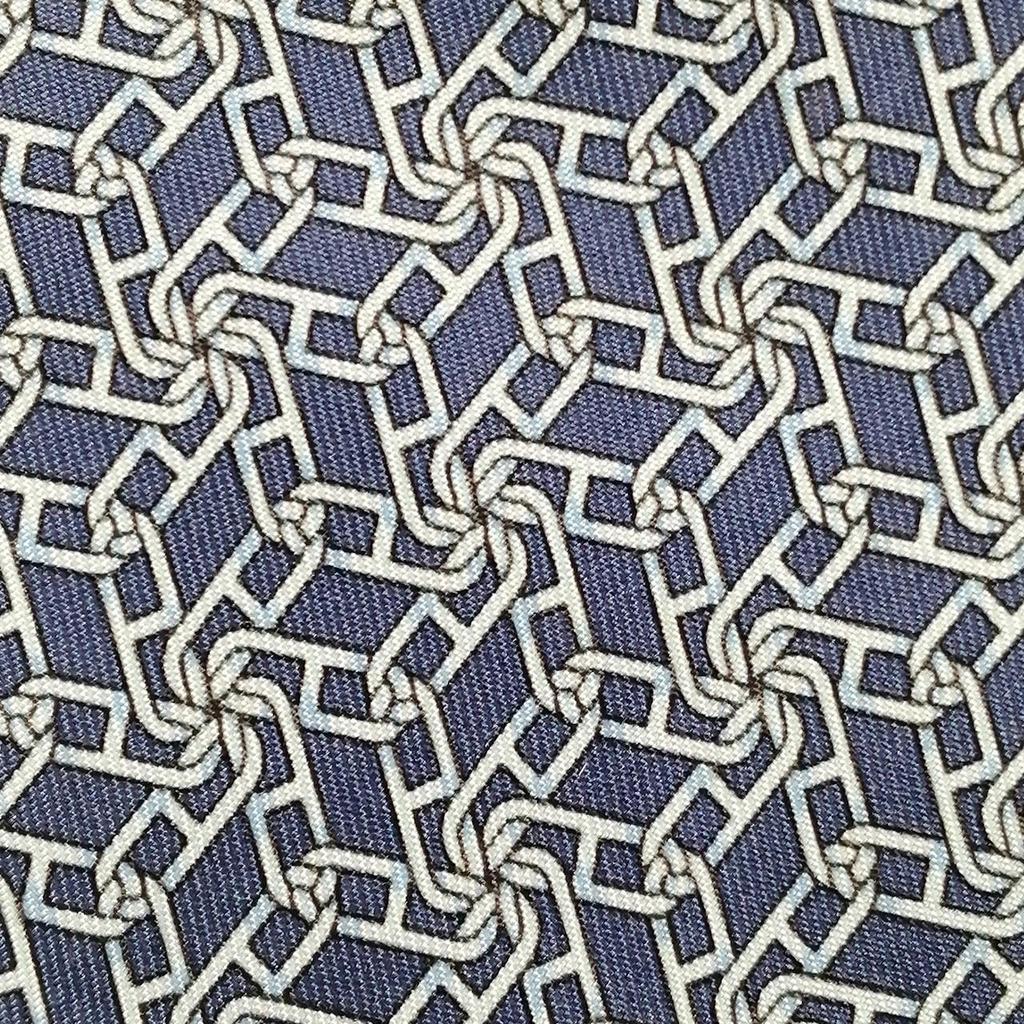Used HERMES blue all over pattern 5450 tie