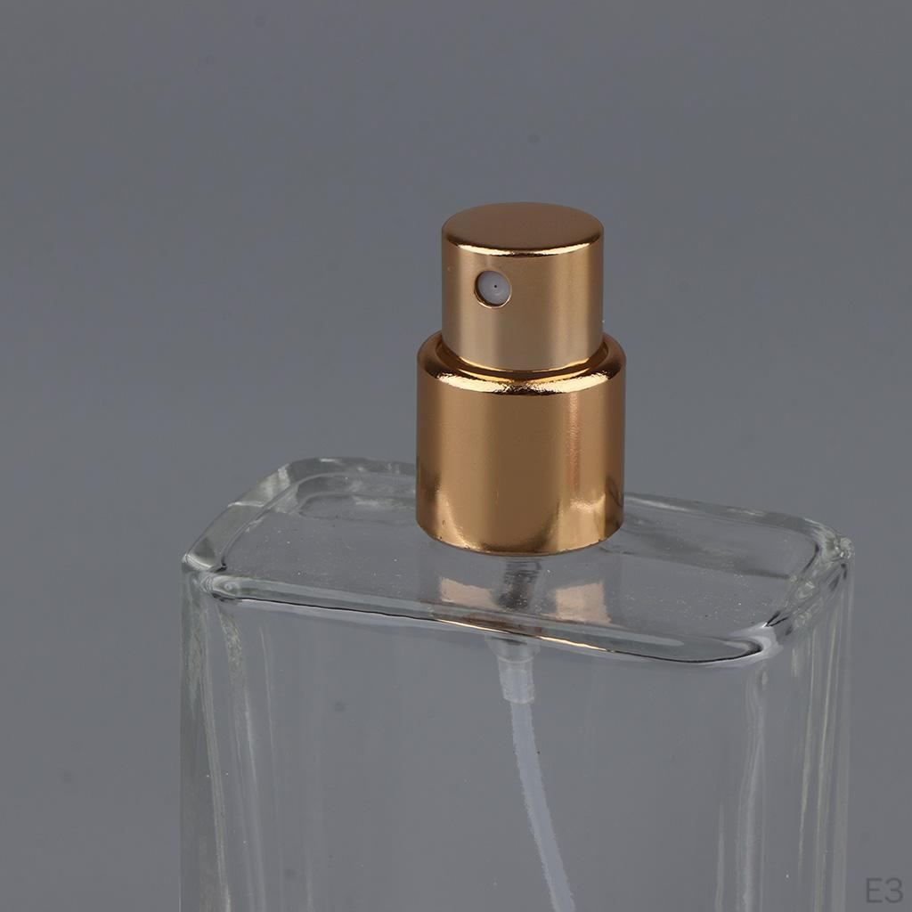 Square Glass Empty Refillable Replacement Perfume or Bottle with Spray Applicator & Cap