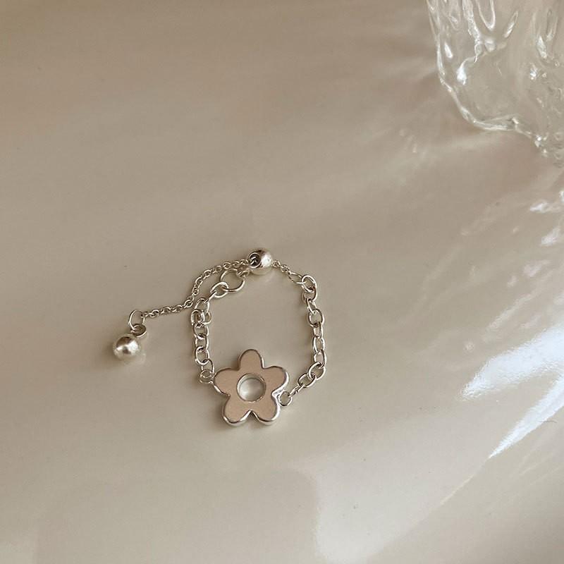 

Adjustable Elegant Open Ring In Pure Silver Chic Style With Stunning Design Gemstone J2226