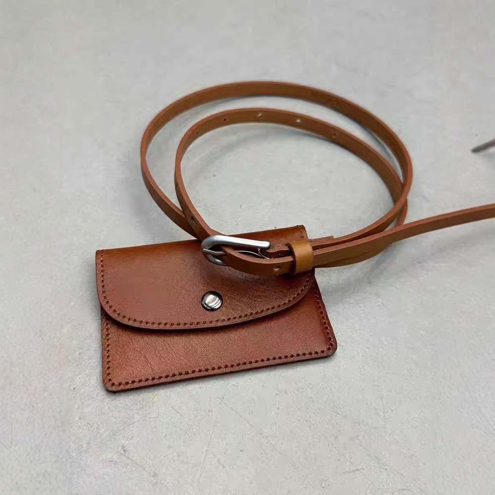 2 in 1 Waistband Waist Bag Detachable PU Leather Coin Purse Simple Waist Belt With Bag  Work