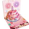 Fireworks Effect 3D Popup Greeting Card Musical and Light Luxurious Foil Stamping Cards  Child