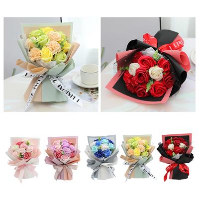 Künstliche Seifenrose Hochzeitsstrauß Dekorative Blumenstrauß Party Heimschmuck