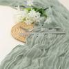 Bohemian Ruffled Table Runner - Crinkle Twist Style Table Flag for Wedding & Party Decor