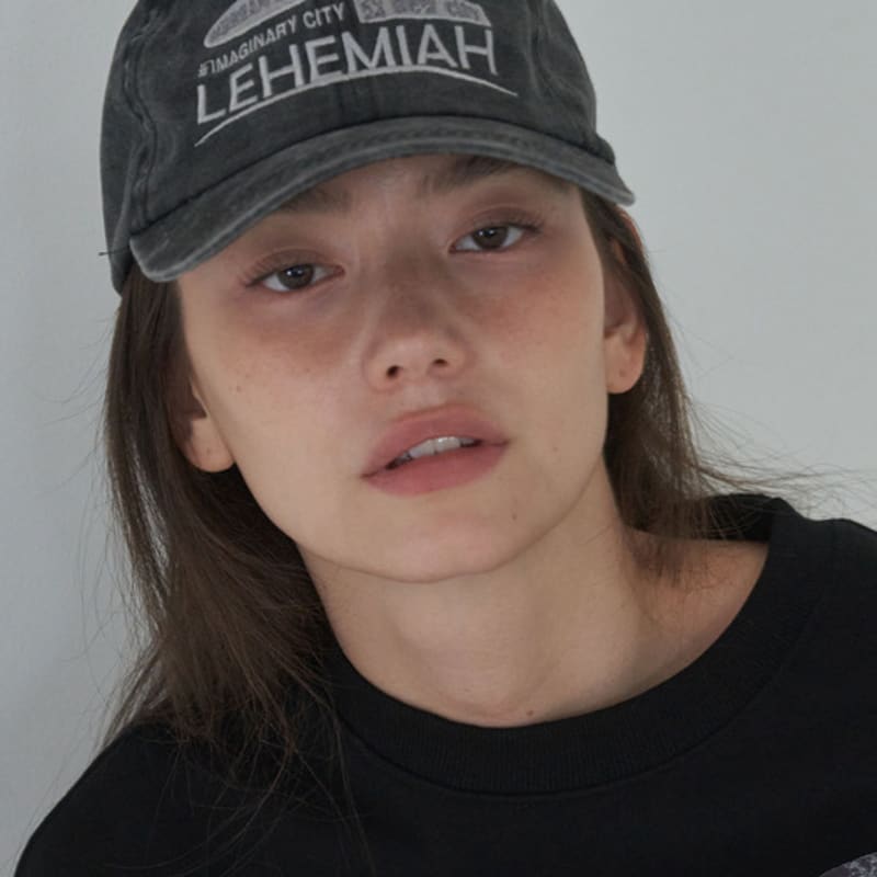 LEHEMIAH Vintage Lettering Cap [Grey]