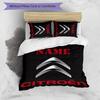 3pcs Custom Name Citroen logo Bedding Set Duvet Cover Closure Includes 1 Duvet Cover & 2 Pillowcases for All Seasons Bedroom Decor