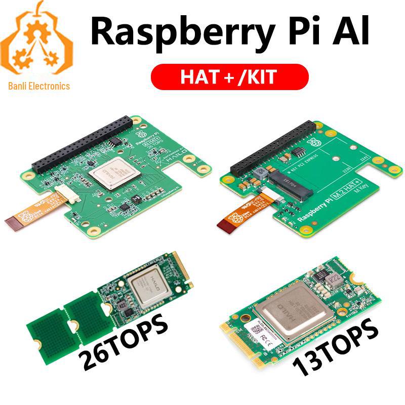 Raspberry Pi PCIe M.2 HAT with Hailo8 AI Kit for Pi5 (13/26 TOPS)