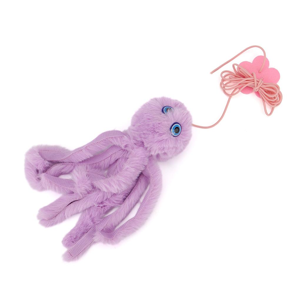 Small Octopus Cat Toy Suction Cup Hanging Cat Toy Squid Retractable Hanging Door Pet Supplies Self-hey Interactive