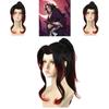 Black Red Gradient Wig For Anime Cosplay Medium Length With High-temperature Fiber