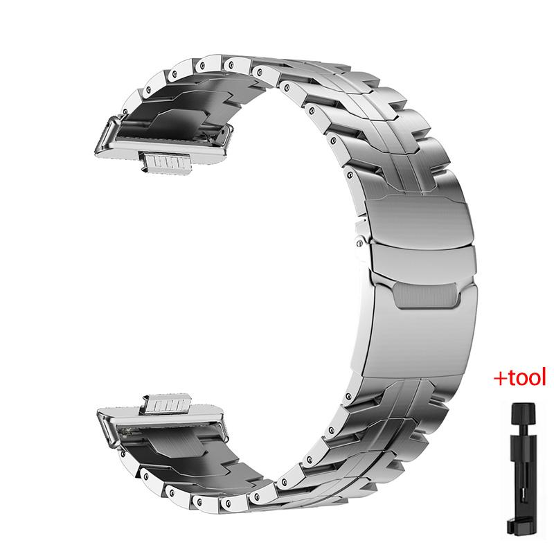 

Luxury Stainless Steel Strap For Huawei Watch Fit 3/4/4 pro Titanium Correa Bracelet for Huawei Fit3/Fit2/Fit1 Metal Wristband Stainless Steel&For Huawei Fit1