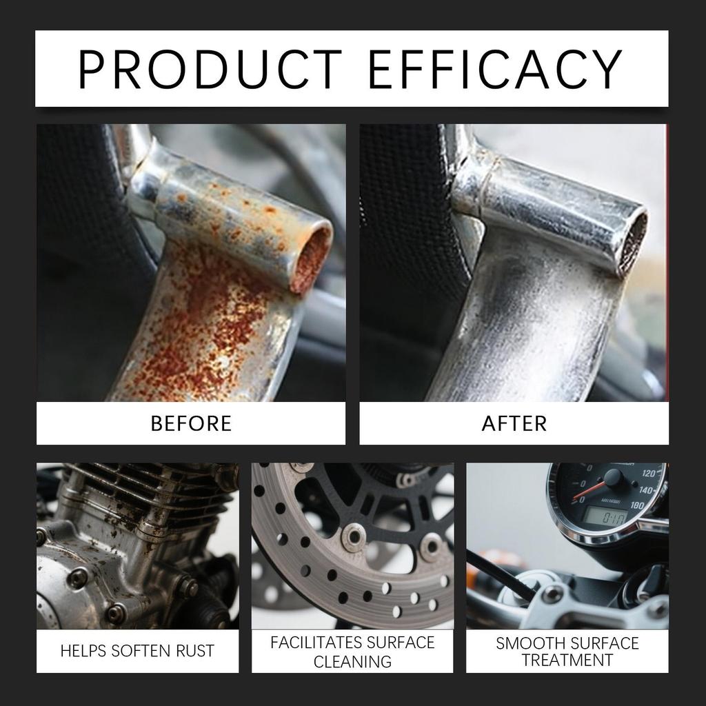 RAYHONG Rust Removal Spray Car Metal Parts Cleaning and Care Spray To Remove Rust and Brighten the Surface Daily Maintenance Supplies 100ml